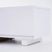 صورة وحدة تلفزيون لوناۤرا قابلة للتوسيع – خشب طبيعي مع 3 أدراج تخزين