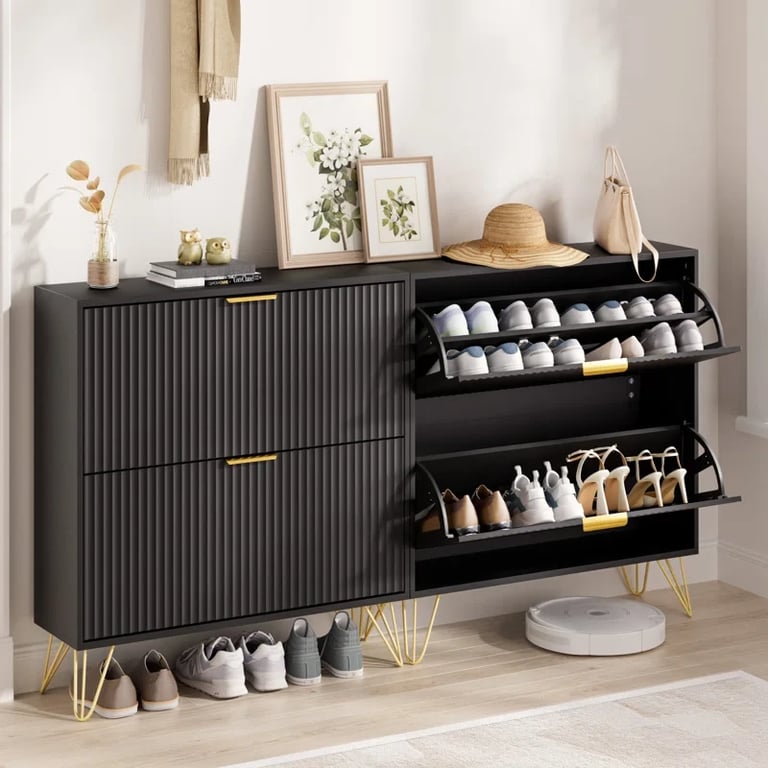 Picture of Pivot Shoe Cabinet - Natural wood