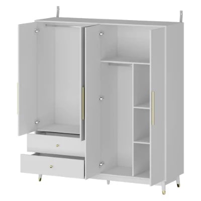 صورة دولاب خشب طبيعي مع مرآة - ميرامير