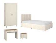 Picture of Liora Bedroom Set – Upholstered Headboard & Vanity