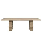 Elvara Dining Set – Natural Wood with Upholstered Chairs