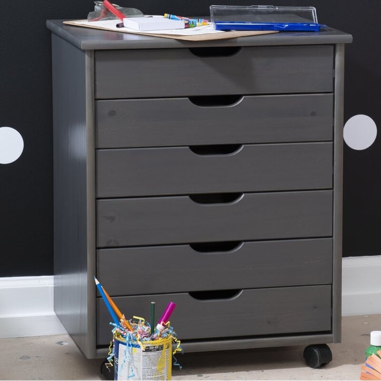 Breshay+6+Drawer+Rolling+Storage+Chest 