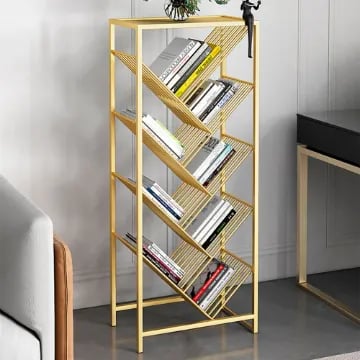 Picture of Value Bookcase with 4 Sloping Shelves - Made of  Metal .