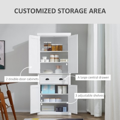 Santa Kitchen Storage Cabinet – Natural Wood with Elegant Minimal Design