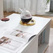 Luvano Extendable Coffee Table – White Finish with Storage Shelf