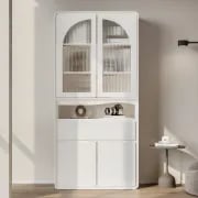 Picture of Oriental bookcase with two doors and a shelf's - natural wood