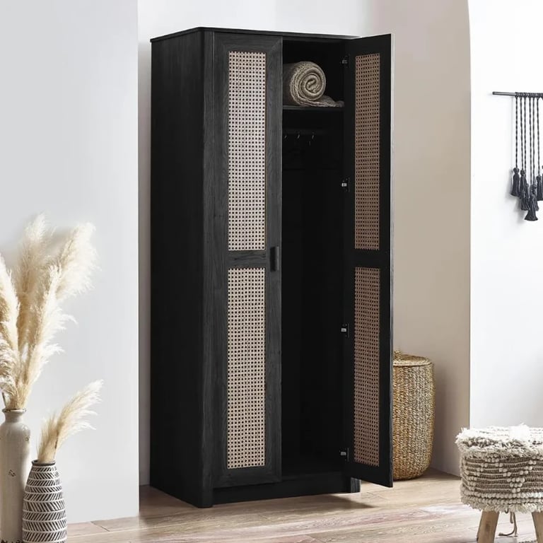 Picture of Ezra – 2-Door Wardrobe in Treated Natural Wood
