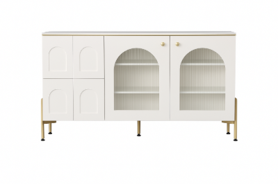 صورة بوفيه مصنوع من الخشب الطبيعي وأرجل معدنية - كريدنزا