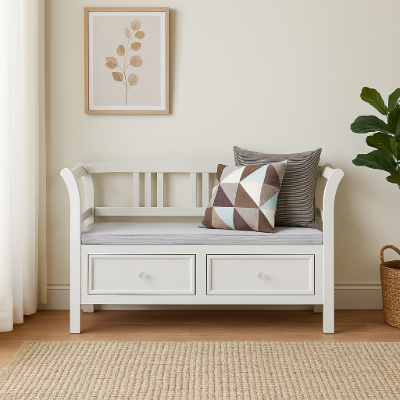 Picture of Lindsay Wood Storage Hallway Bench