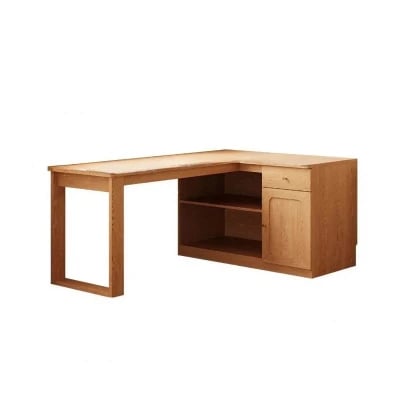 Natura L-Shaped Desk - Natural wood.