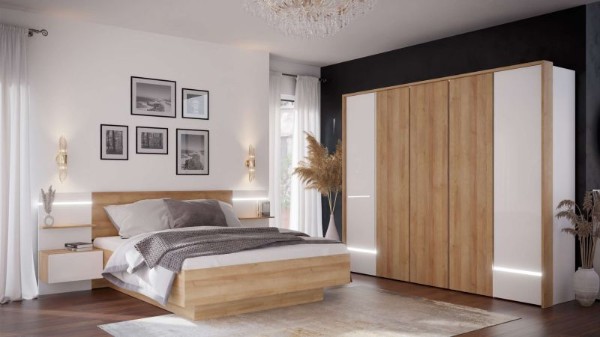 Picture of Solana Modern Bedroom Set – Natural Wood