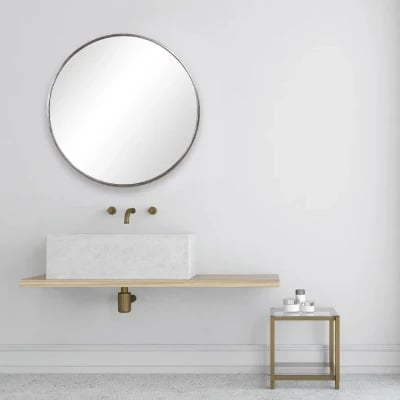 Zora Round Metal Wall Mirror
