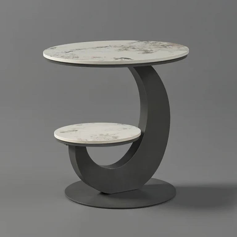 Picture of Marble Side table Melody - Two Shelves