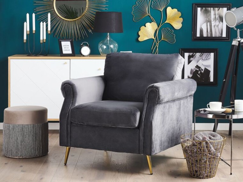 صورة داروا – كرسي عصري بذراعين من الخشب الطبيعي مع أرجل ستانلس ستيل