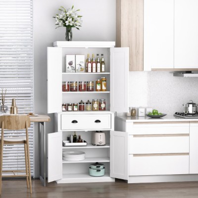 Santa Kitchen Storage Cabinet – Natural Wood with Elegant Minimal Design