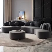 Picture of Rotana Curved Floor Sectional Sofa – Artistic 3-Piece Design