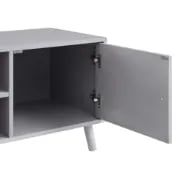 Picture of Mira Natural Wood TV Stand – Geometric Design