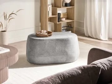 Mavli - Soft Oval Pouf Table
