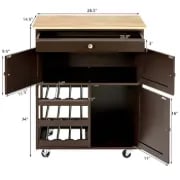 Asac Rolling Kitchen Island with Storage