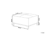 Varen Ottoman – Square Design with Natural Wood Frame and Metal Legs