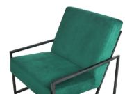 صورة كرسي ڤيونا بذراعين – تصميم أنيق بإطار أسود وتنجيد فاخر