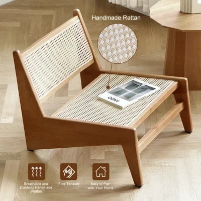 صورة كرُوكو كرسي لاونج جاباندي – من الخشب الطبيعي والراتان