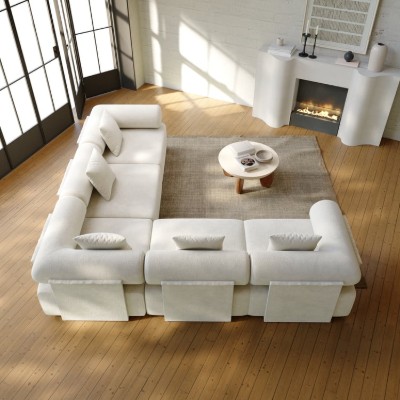 Jekaz Natural Wood Living Set