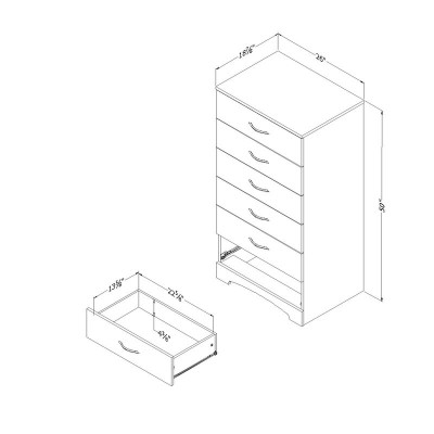 Step One 6 Drawer 26'' W Lingerie Chest