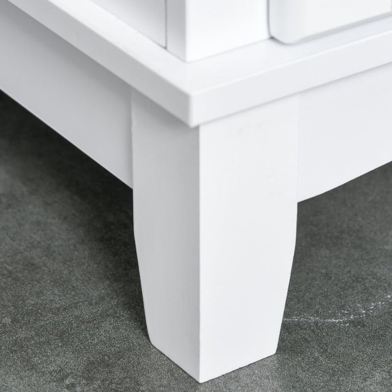 Costa Kitchen Hutch Compact Storage Cabinet with Glass Doors - Natural Wood