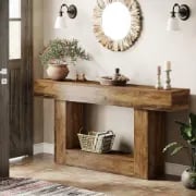 Picture of Eland Natural Wood Console Table – Rustic Shelving