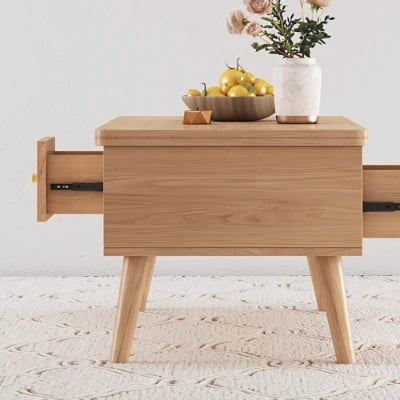 صورة سبلاش طاولة قهوة خشب طبيعى - مع وحدة و أدراج