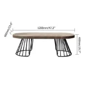 Ravine Coffee Table – Natural Wood with Sculpted Rings