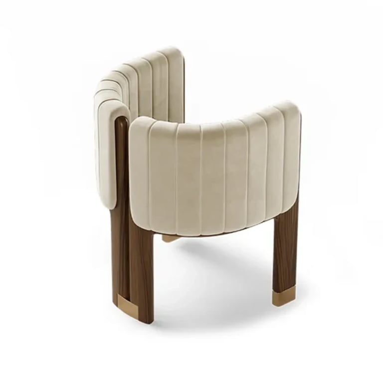 Picture of Arlin Modern Accent Chair – Natural Wood  & Steel Accents
