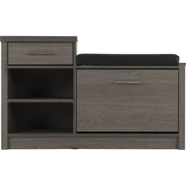 Picture of Giral 12 Pair Shoe Storage Bench - Black