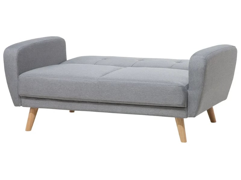 Éliane Convertible Sofa from natural wood legs  & Tufted Backrest.