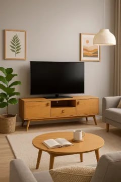 Picture of Viera – Minimalist Natural wood Tv Unit