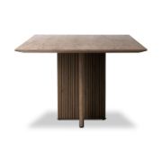 Novira Dining Table – Modern Fluted Design | Natural Wood