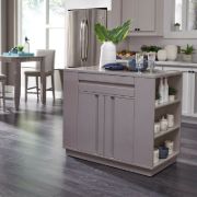 Rivie Kitchen Island Modern Storage Unit - Natural Wood