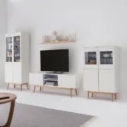 Picture of Olera – White & Wood Scandinavian TV Stand