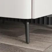 Terryé Nightstand – Natural Wood Design with Faux Marble Top