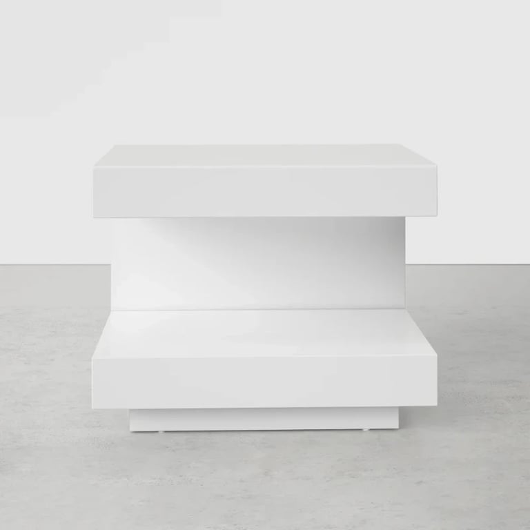 Vens Nightstand – Single Drawer with LED Light and Natural Wood Frame