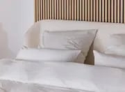 Picture of Levena Natural Wood Upholstered Bed