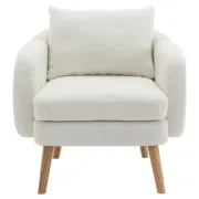Picture of Velvera Velvet Armchair – Soft Comfort with Natural Wood Legs
