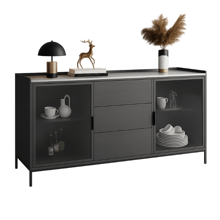 صورة لاكان بوفيه حديث خشب طبيعي