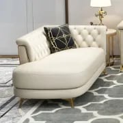 Versailles – Elegant Sofa Set with 2 Couches, Armchair & Coffee Table with Gold Accents