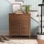 Dark Gray 12 Pairs Manufactured Wood Shoe Storage Cabinet
