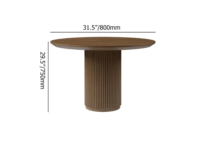 Picture of Gevora Round Dining Table - Natural Wood