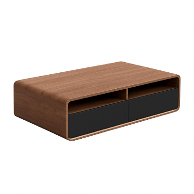 Picture of Helenville Modern Natural Wood Coffee Table - 4 drawers