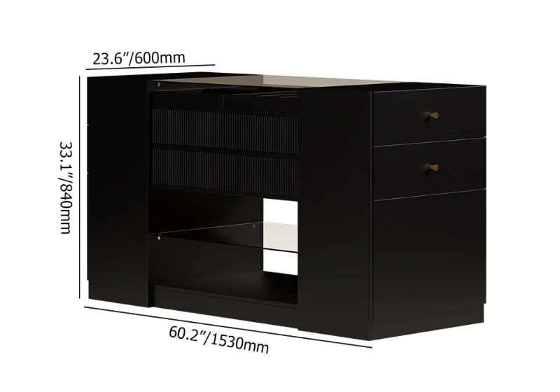 صورة لُونارا – خزانة تخزين من خشب الجوز الطبيعي بـ 3 أدراج