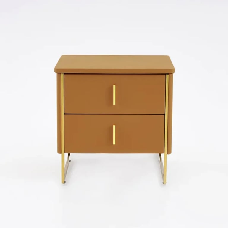 صورة طاولة غرفة نوم حديثة 2درج - جينيف